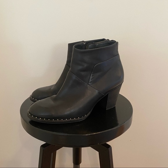 Paul Green Black Booties with Stud Detail - Picture 5 of 7